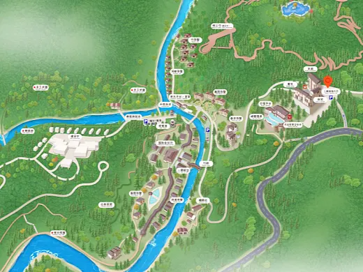 望奎结合景区手绘地图智慧导览和720全景技术，可以让景区更加“动”起来，为游客提供更加身临其境的导览体验。
